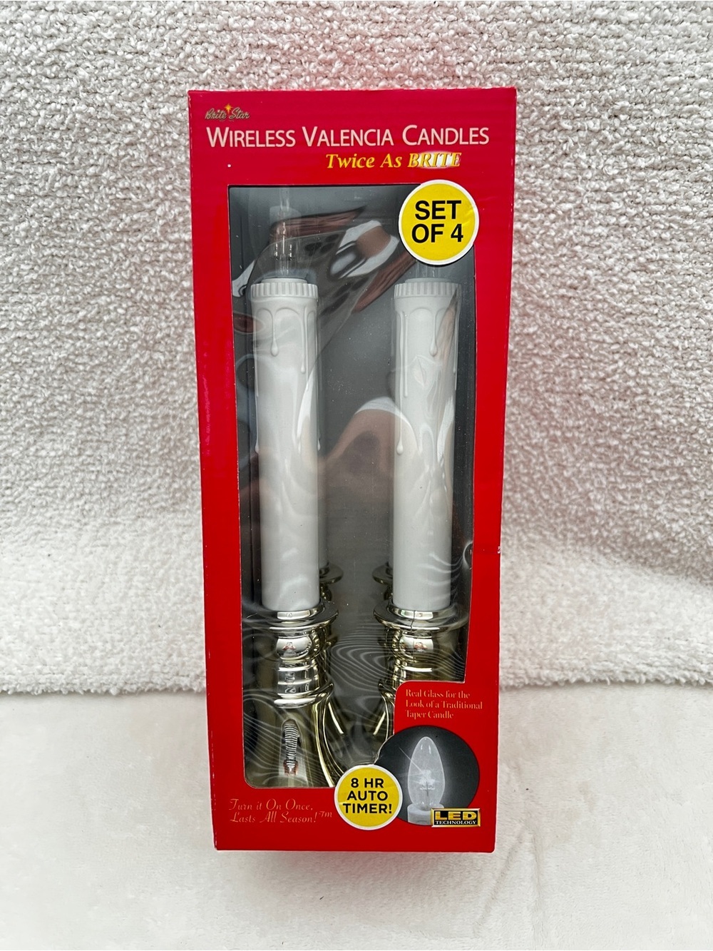 Wireless Valencia Candles Set of 4 8 Hour Timer Battery Needed